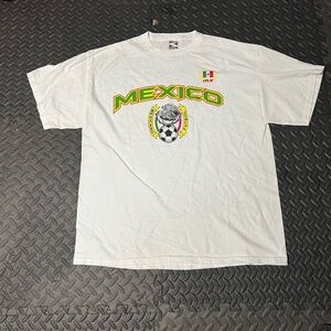 White Mexico Soccer Graphic Tee